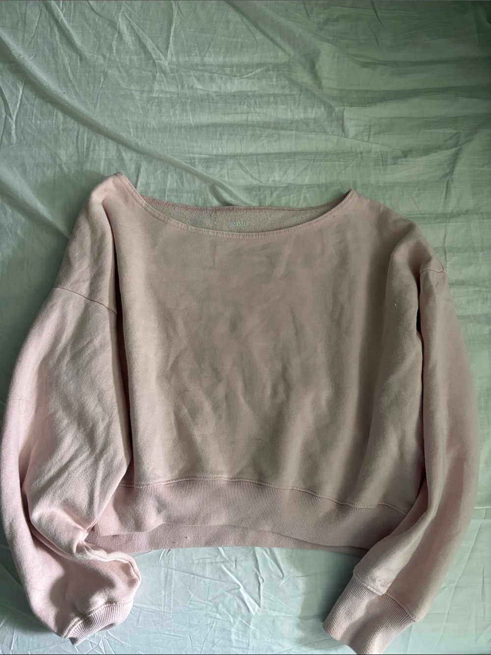 Hollister Off-the-Shoulder Light Pink Sweater